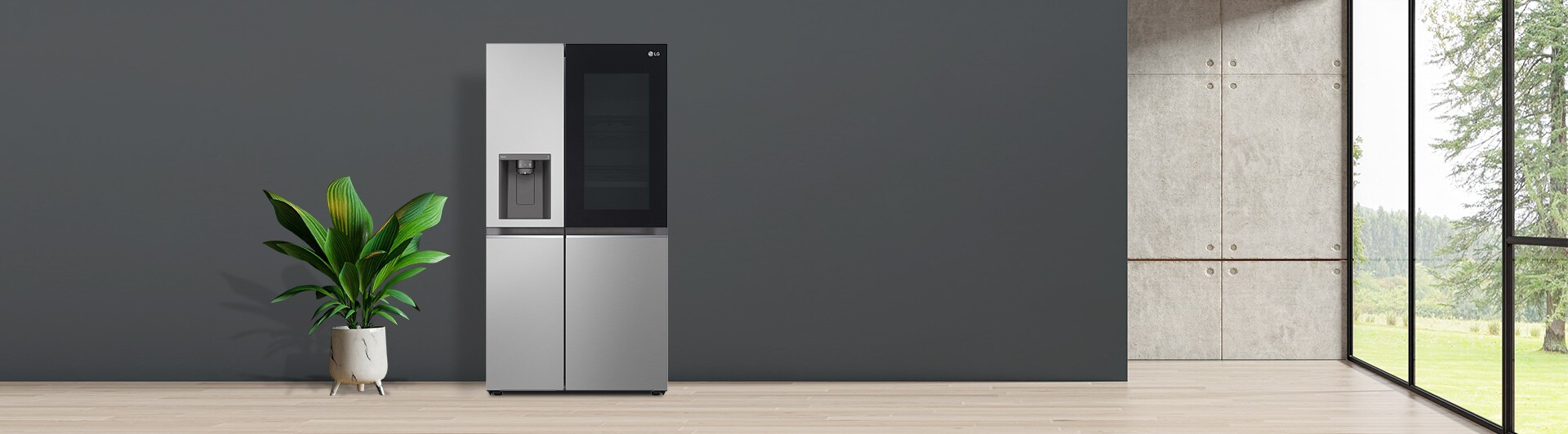 Tủ lạnh LG Inverter 635 lít Side By Side InstaView GR-G257SV