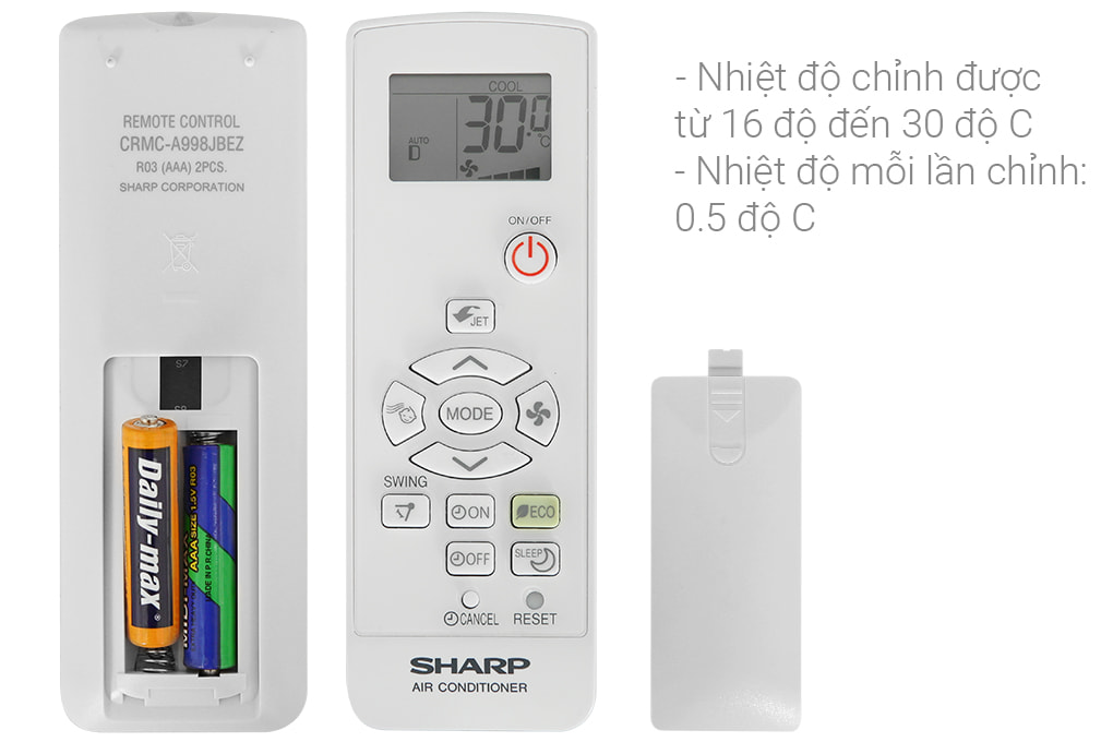 Máy lạnh Sharp Inverter 1 HP AH-XP10YMW