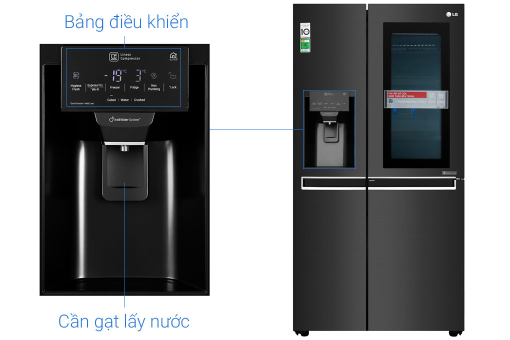 Tủ lạnh LG Inverter 601 lít Side By Side InstaView Door-in-Door GR-X247MC