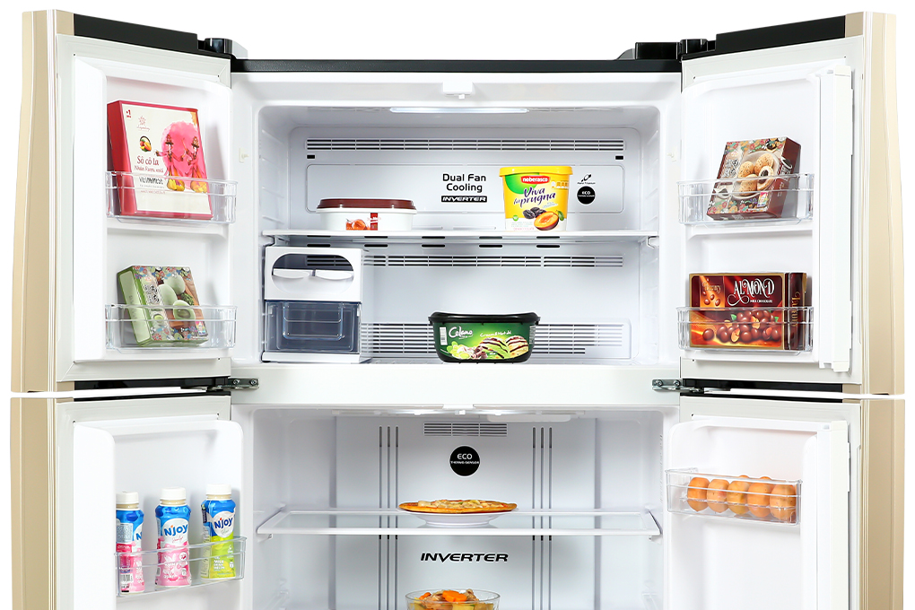 Tủ lạnh Hitachi Inverter 509 lít Multi Door R-FW650PGV8 GBK