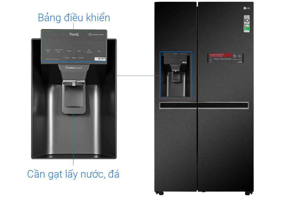 Tủ lạnh LG Inverter 601 lít Side By Side GR-D247MC